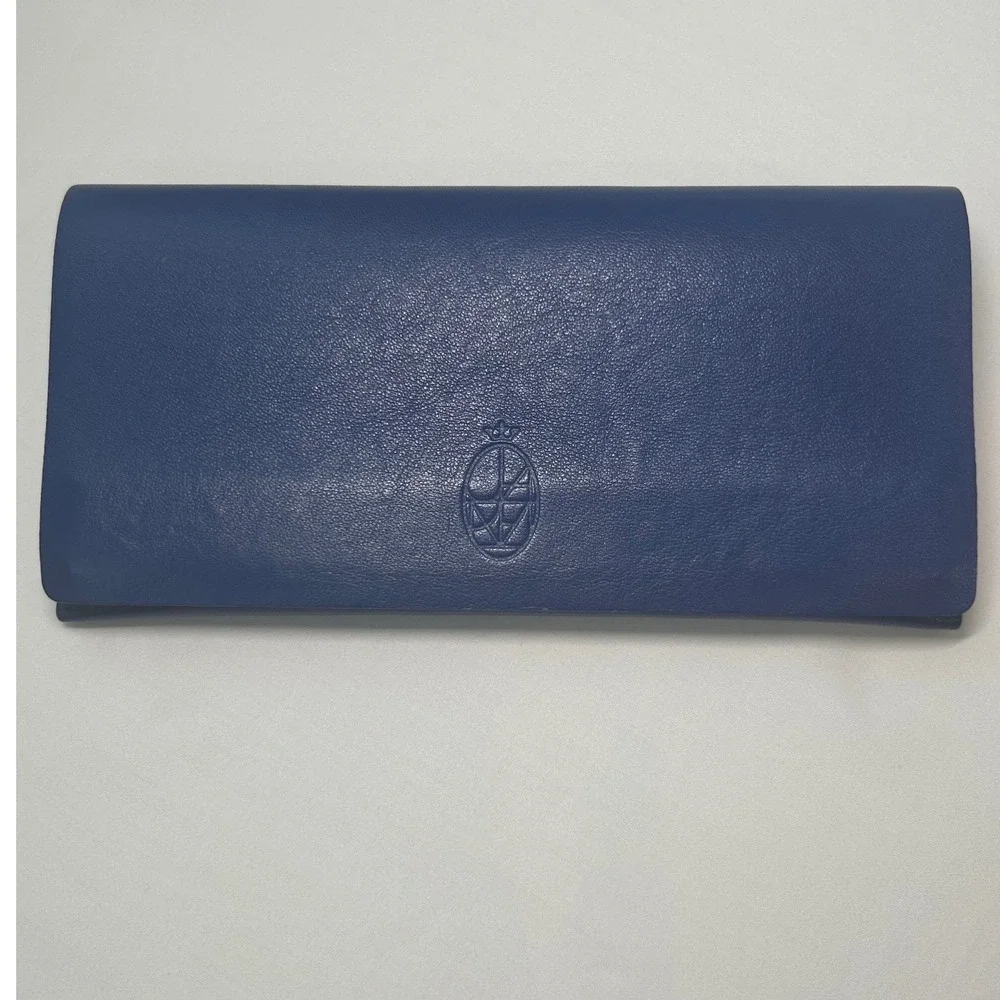 Jacques Marie Mage x Glenn Gould Glasses Case Unisex Blue Leather HandmadeItaly